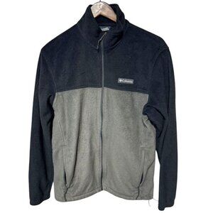 Columbia Gray/Black Full Zip Fleece Jacket Size Medium